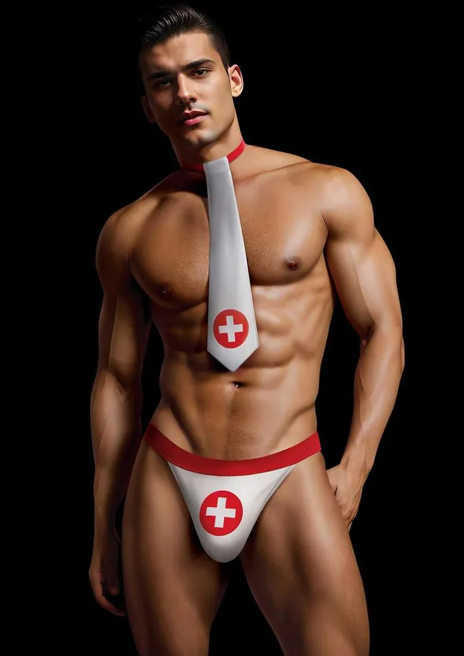 Anal Envy 2 Pc Nurse Kit Mediumlarge Whitered Envy Menswear