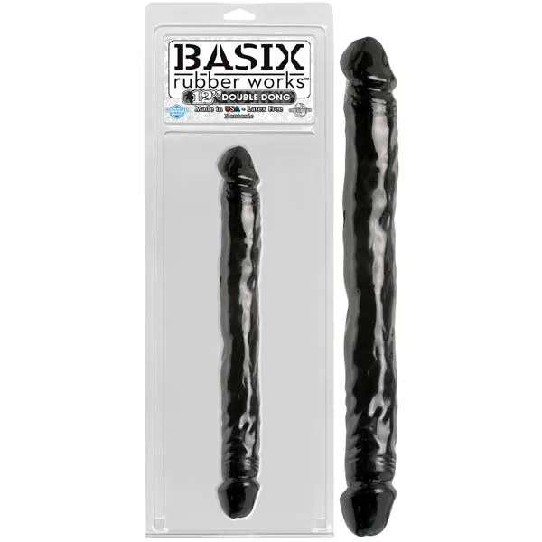 Basix Rubber Works 12 Double Dong Black 305 cm 12 Double Dong Pipedream Dildos