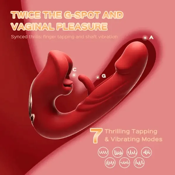 Biting Mouth Tongue Clitoral Stimulator Tapping Vibrator | Playfulsextoy Female Sex Toys