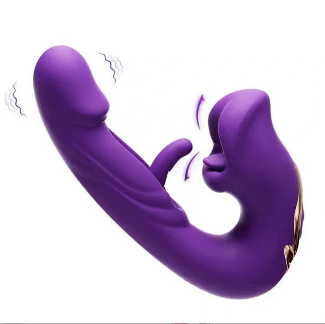 Biting Mouth Tongue Clitoral Stimulator Tapping Vibrator | Playfulsextoy Female Sex Toys