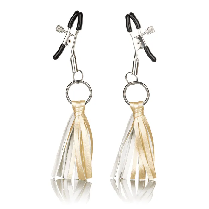 CalExotics Couples | Nipple Play Playful Tassels Nipple Clamps - Gold CalExotics Couples | Nipple Play Playful Tassels Nipple Clamps - Gold