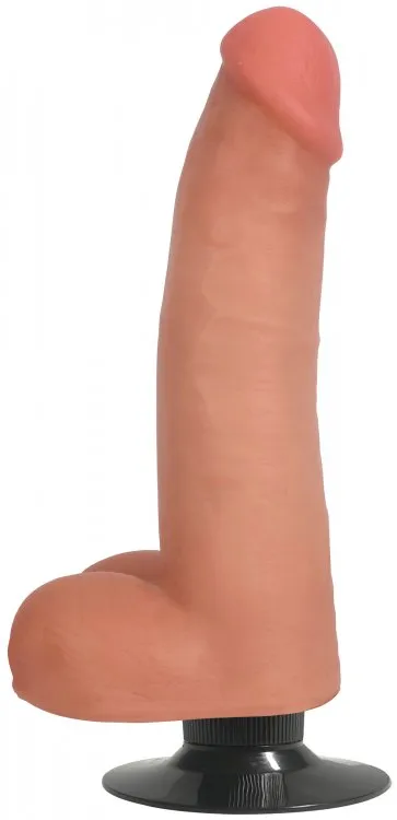 CURVE NOVELTIES Dildos | Jock Bareskin Vibrating Vanilla Dildo W/ Balls