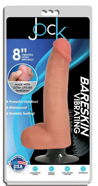 CURVE NOVELTIES Dildos | Jock Bareskin Vibrating Vanilla Dildo W/ Balls