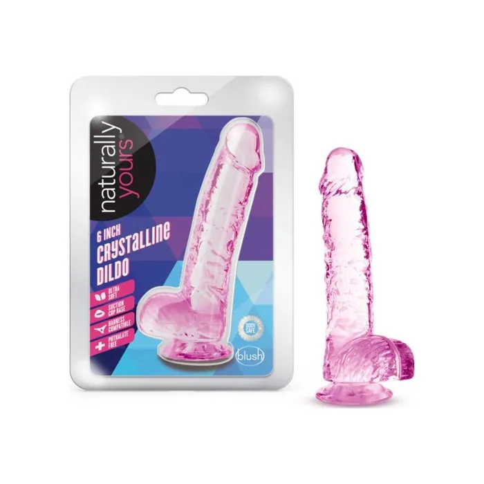 Female Sex Toys Naturally Yours Naturally Yours 6 Crystaline Dildo Rose