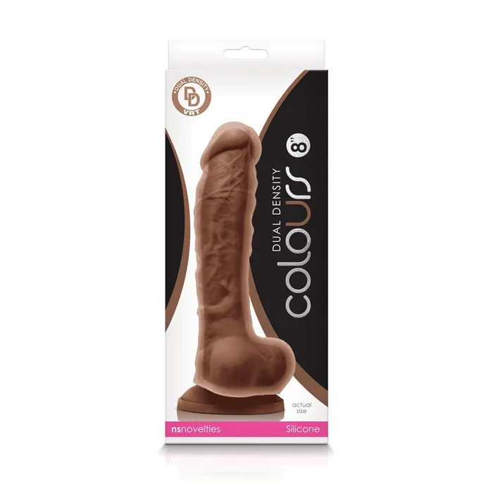 nsnovelties Dildos Colours Dual Density 8 Dildo Brown