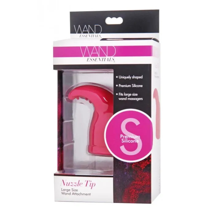 Nuzzle Tip Attachment - Pink | XR Brands Wand Essentials Vibrators Nuzzle Tip Attachment - Pink | XR Brands Wand Essentials Vibrators