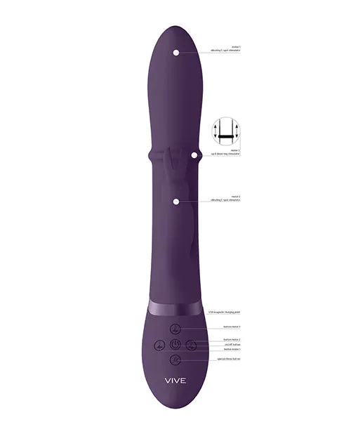 Shots Vive Halo Up & Down Ring G-spot Rabbit - Purple | Shots America Vibrators
