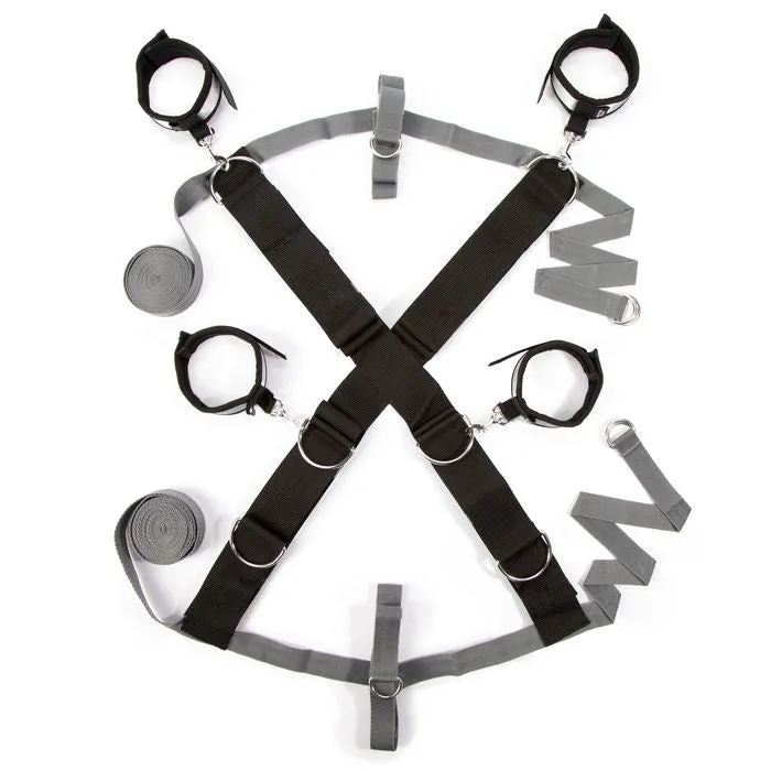 Vibrators | Fifty Shades Keep Still Over The Bed Cross Restraint Silver - Love Honey