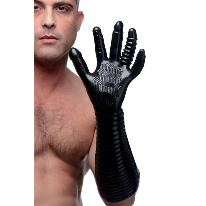 XR Brands Anal | Master Series Pleasure Fister - Black Textured Fisting Glove - AF897 XR Brands Anal | Master Series Pleasure Fister - Black Textured Fisting Glove - AF897