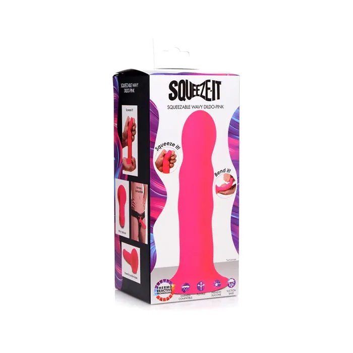 Dildos SqueezeIt Wavy 7in Dildo XR Brands Dildos SqueezeIt Wavy 7in Dildo XR Brands