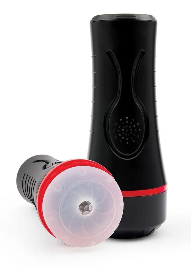 Envy Toys Squeezable Clear Clutch Vibrating Discreet Textured Stroker Envy Toys Male Sex Toys