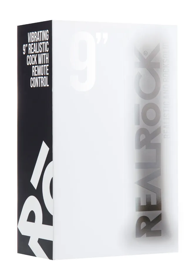 Female Sex Toys Shots RealRock Vibrating Realistic Cock 9 With Scrotum Black