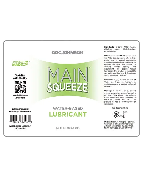 Main Squeeze WaterBased Lubricant 34 oz Doc Johnson Lubricants