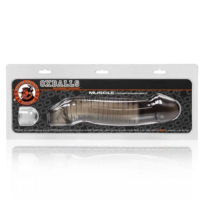 Male Sex Toys Ox Balls Oxballs Muscle Adjustable Fit Cocksheath Smoke