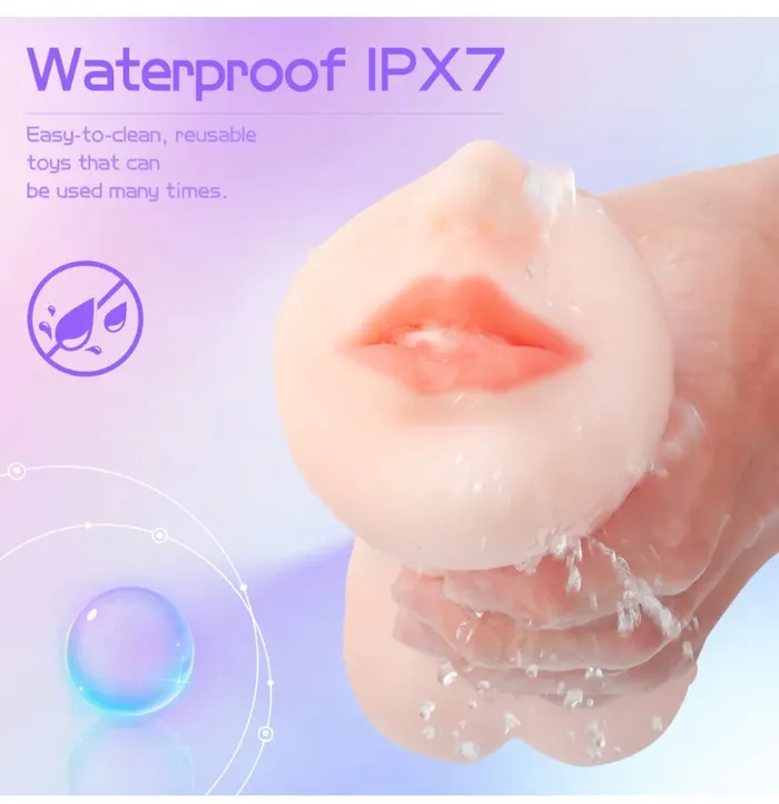 MegaWood Pleasures Female Sex Toys Triple Threat 3 in 1 Pocket Pussy