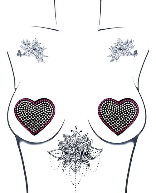 Neva Nude Anal Neva Nude Burlesque Heart N Soul Crystal Heart Pasties PinkClear OS