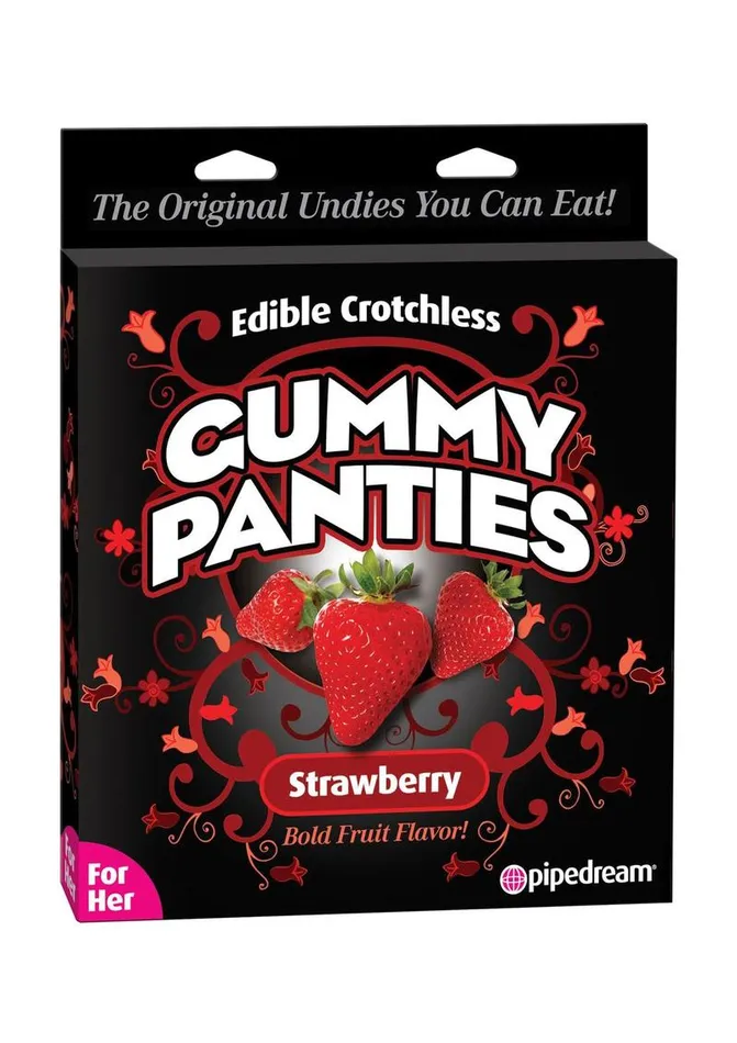 Pipedream Vibrators Edible Crotchless Gummy Panties Strawberry