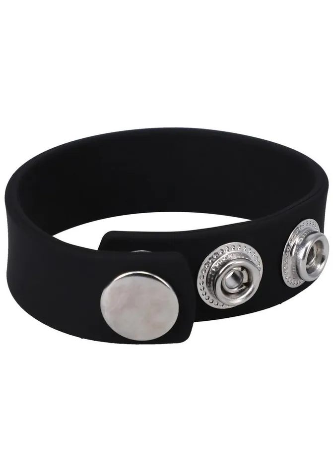 Rock Solid Male Sex Toys Rock Solid The Silicone 3Snap Adjustable Cock Ring