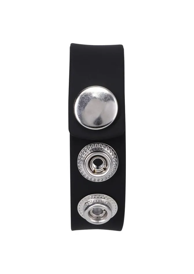 Rock Solid Male Sex Toys Rock Solid The Silicone 3Snap Adjustable Cock Ring