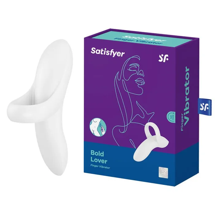 Vibrators Satisfyer Satisfyer Bold Lover White USB Rechargeable Finger Stimulator Vibrators Satisfyer Satisfyer Bold Lover White USB Rechargeable Finger Stimulator