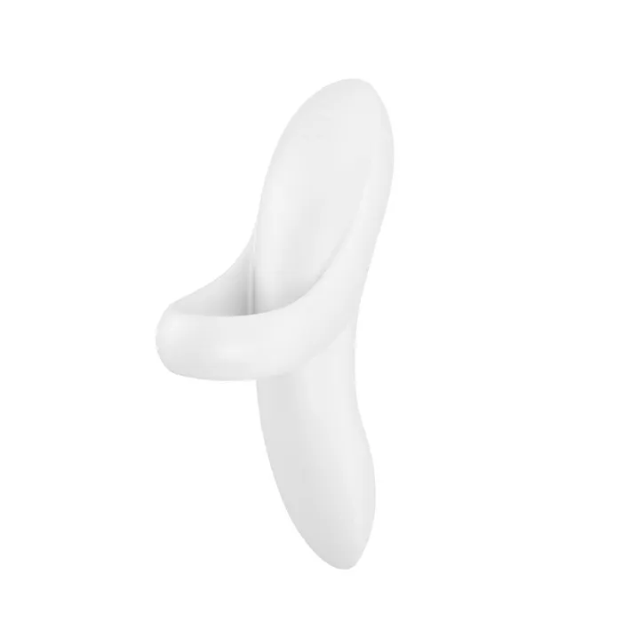 Vibrators Satisfyer Satisfyer Bold Lover White USB Rechargeable Finger Stimulator Vibrators Satisfyer Satisfyer Bold Lover White USB Rechargeable Finger Stimulator