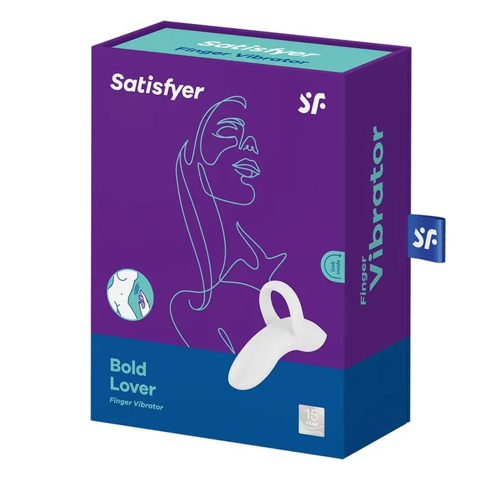 Vibrators Satisfyer Satisfyer Bold Lover White USB Rechargeable Finger Stimulator Vibrators Satisfyer Satisfyer Bold Lover White USB Rechargeable Finger Stimulator