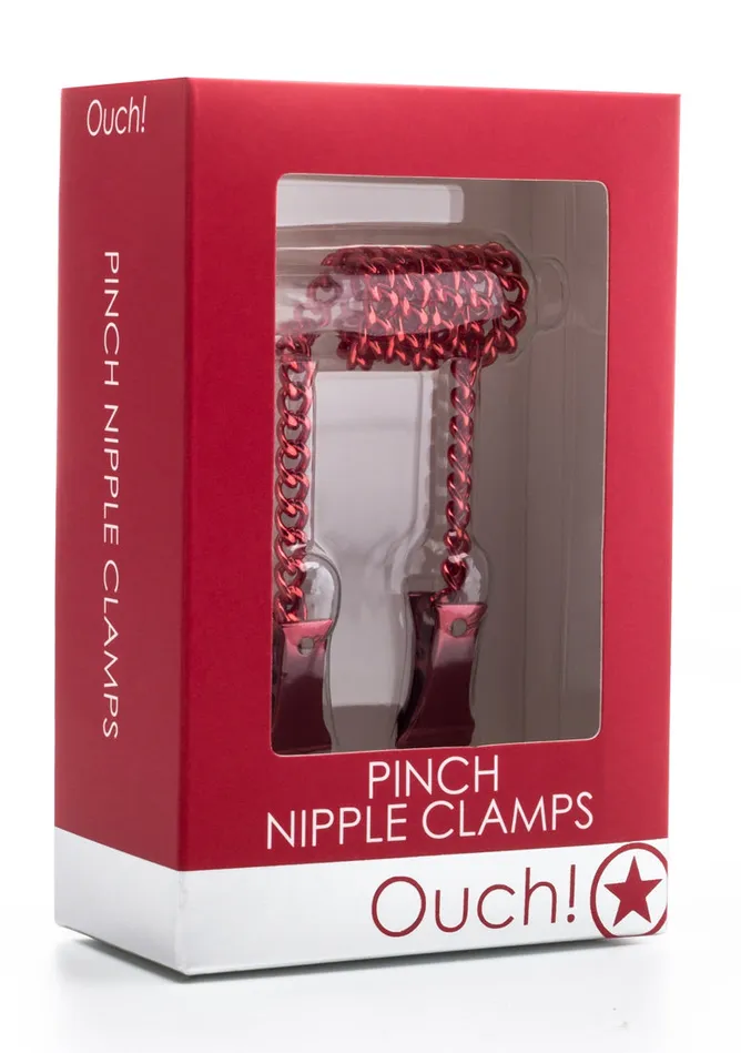 Vibrators Shots Ouch Pinch Nipple Clamps Red