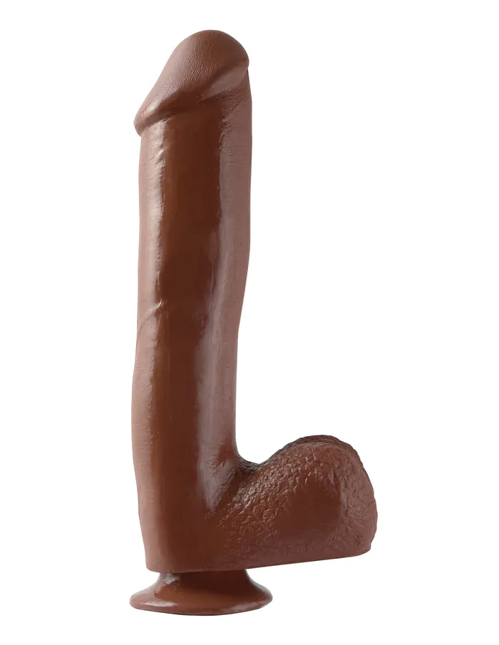 Basix Rubber Works 10 Inch Dong With Suction Cup Brown Pipedream Dildos