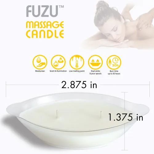 Couples Doctor Love Fuzu Massage Candle Fiji Dates Lemon Peel 4 Oz