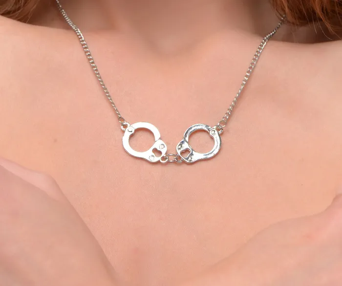 Cuff Her Handcuff Necklace XR Brands Master Series Female Sex Toys