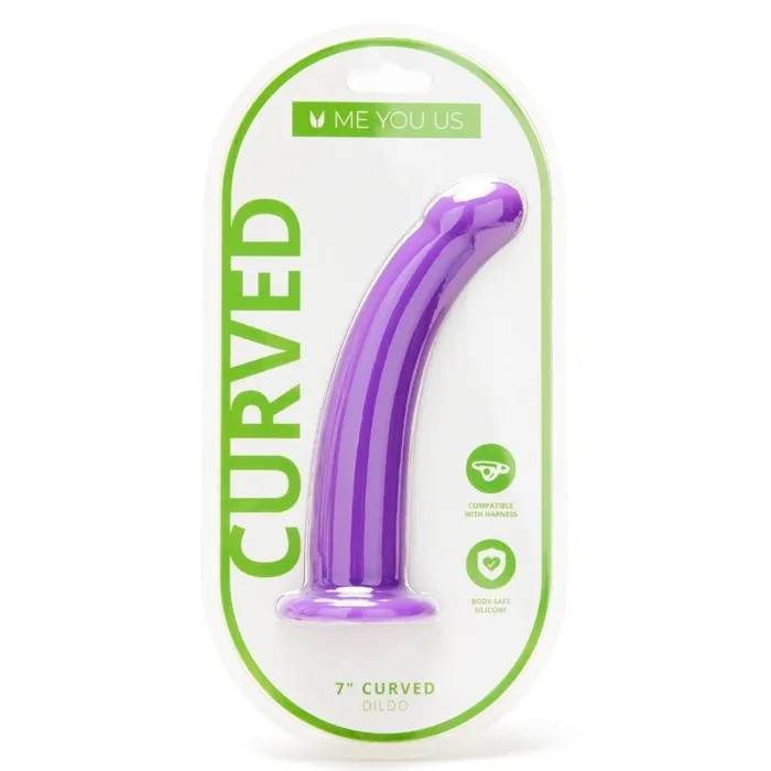 Me You Us 7 Inch Curved Silicone Dildo Purple Me You Us Dildos Me You Us 7 Inch Curved Silicone Dildo Purple Me You Us Dildos