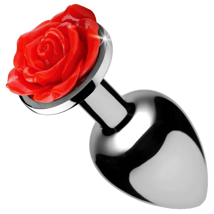 Red Rose Anal Plug Medium XR Brands Booty Sparks Male Sex Toys