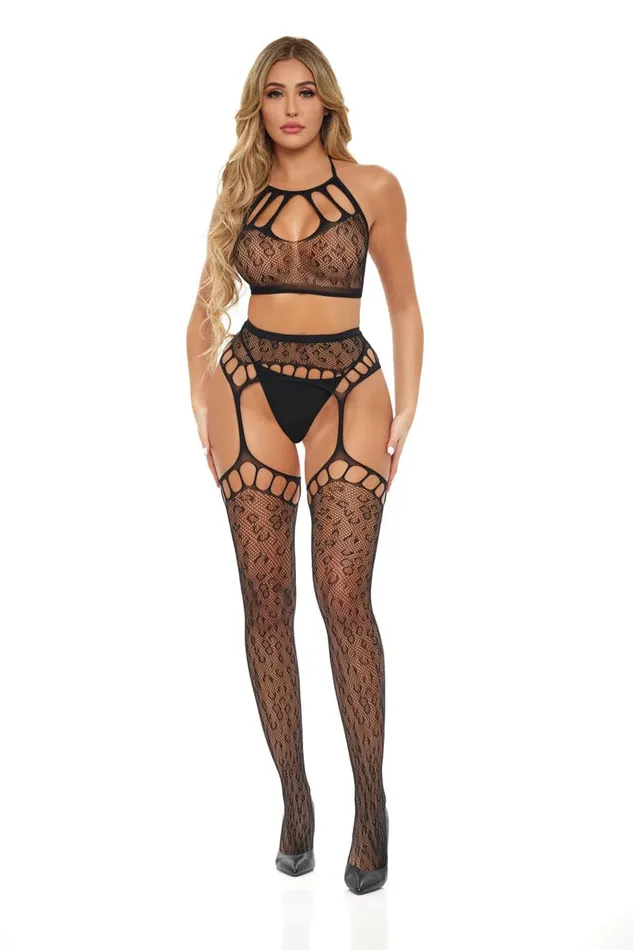 Anal Pink Lipstick Rant With It 2 Pc Bra Set One Size Black