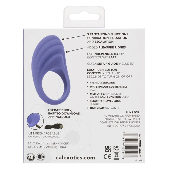 CalExotics Couples Calexotics Connect Couples Ring Periwinkle CalExotics Couples Calexotics Connect Couples Ring Periwinkle