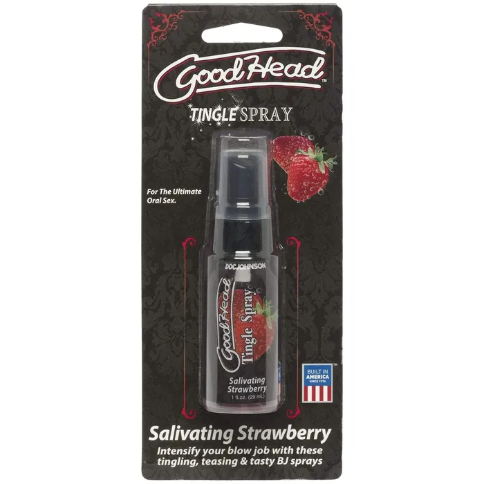 Doc Johnson Goodhead Tingle Spray 1 Fl Oz Salivating Strawberry Vibrators