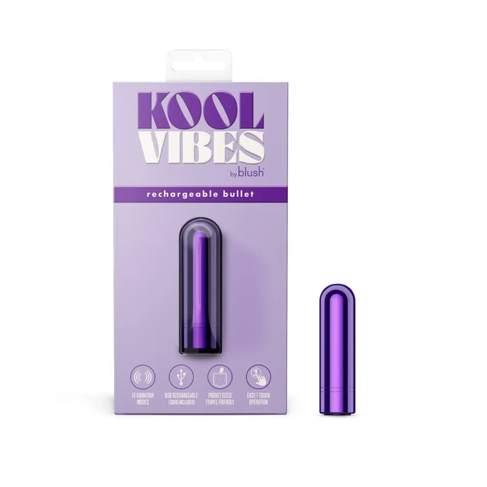 Kool Vibes Rechargeable Mini Bullet Grape Blush Female Sex Toys