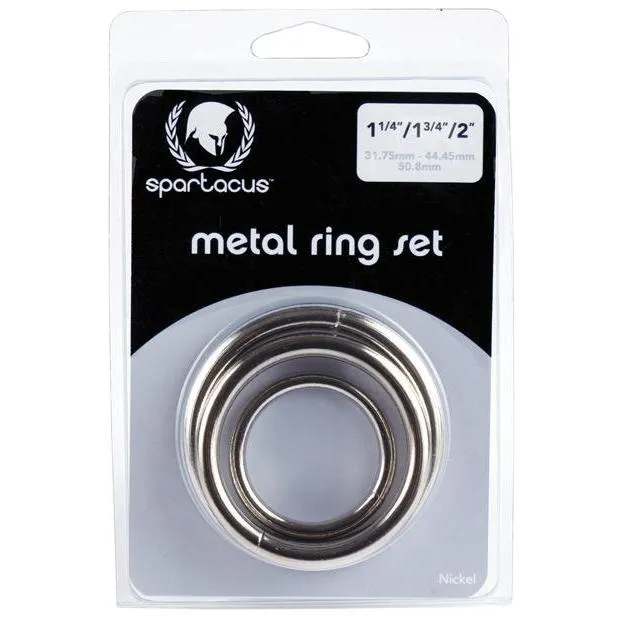 Male Sex Toys Spartacus Spartacus Metal Ring Set Pack of 3