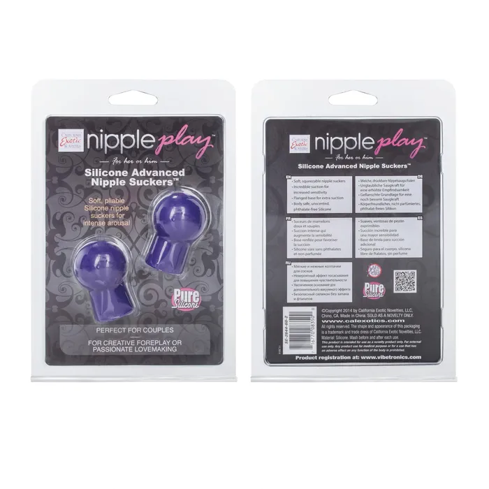 Nipple Play Silicone Advanced Nipple Suckers Purple CalExotics Couples Nipple Play Silicone Advanced Nipple Suckers Purple CalExotics Couples