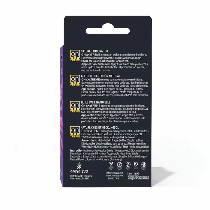 On Xxxtreme Arousal Oil 5ml Medium Box Sensuva Female Sex Toys On Xxxtreme Arousal Oil 5ml Medium Box Sensuva Female Sex Toys