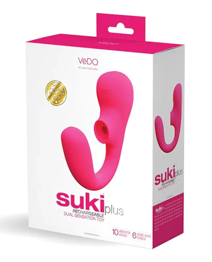 VeDO Vibrators Suki Plus Rechargeable Dual Sonic Vibe Foxy Pink VeDO Vibrators Suki Plus Rechargeable Dual Sonic Vibe Foxy Pink