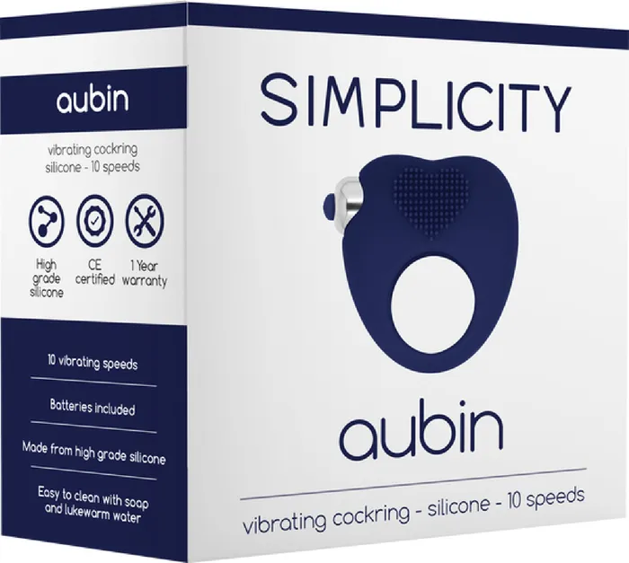 AUBIN Vibrating Cockring Blue Sex Toy Adult Pleasure Shots Media Vibrators