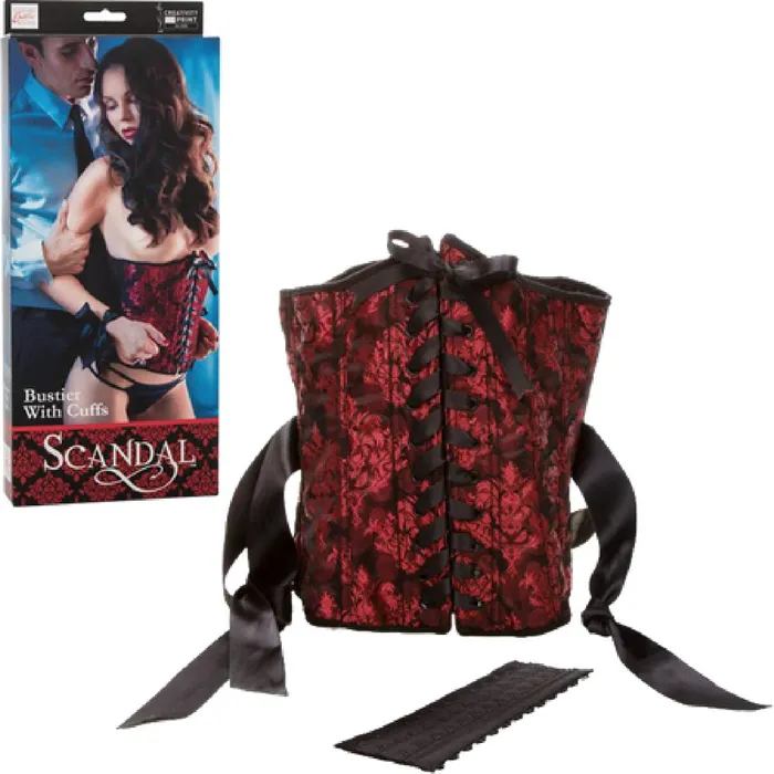California Exotic Novelties Couples Scandal Bustier With Cuffs Elegant Sex Toy Adult Pleasure Love Lingerie