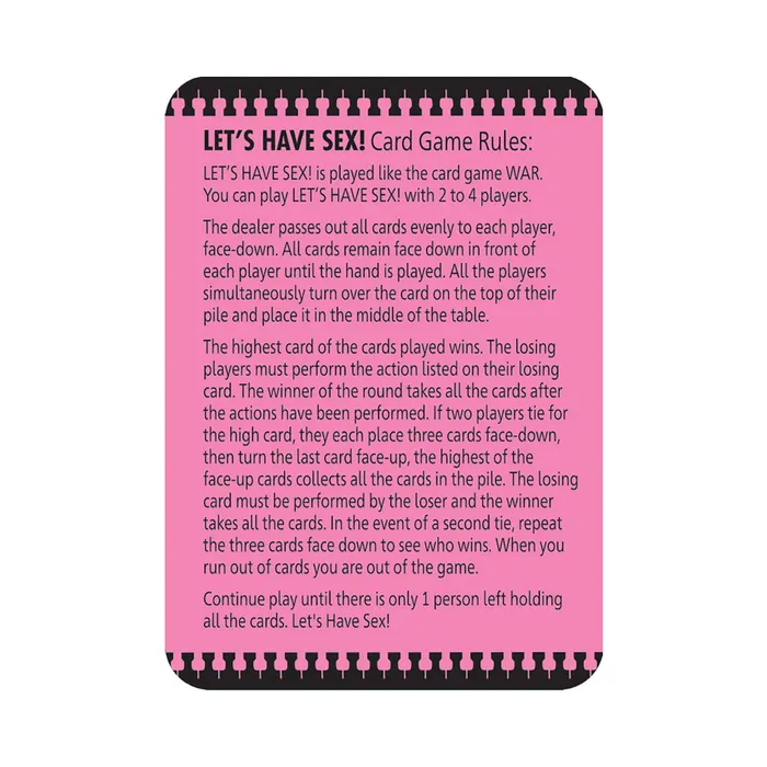 Couples Lets Have Sex Card Game Little Genie Couples Lets Have Sex Card Game Little Genie