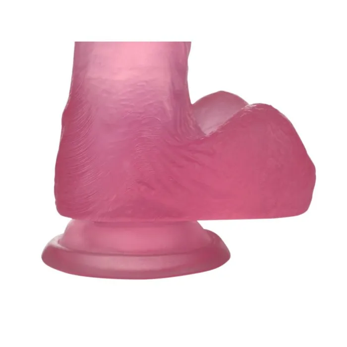 Lovetoy Dildos Jelly Studs 6in Crystal Dildo Small Pink