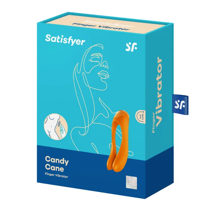 MyRisque Vibrators Satisfyer Candy Cane Finger Vibe Orange