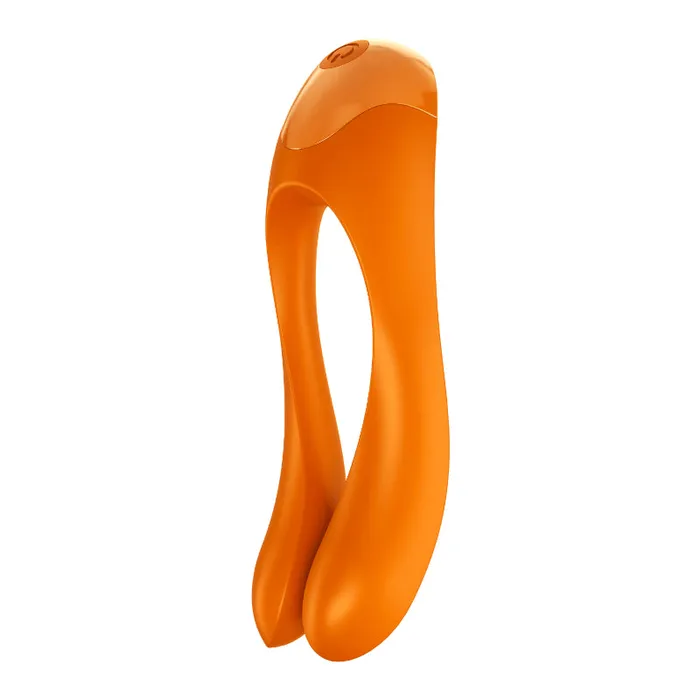 MyRisque Vibrators Satisfyer Candy Cane Finger Vibe Orange
