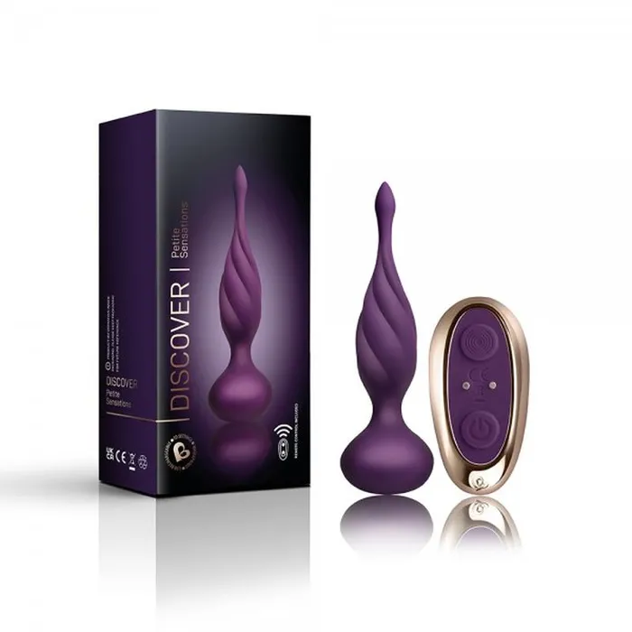 Rocks Off Anal Petite Sensation Discover Butt Plug w Remote Purple