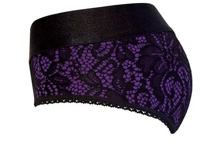 RodeoH Vibrators Black Purple Crotchless Panty Harness