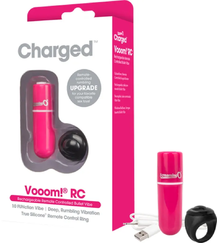 Screaming O Vibrators Vooom RC Pink Vibrator Dildo Sex Toy Adult Orgasm