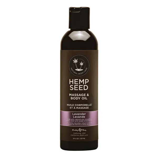 Earthly Body Couples Hemp Seed Massage Body Oil Lavender Scented 237 ml Bottle Earthly Body Couples Hemp Seed Massage Body Oil Lavender Scented 237 ml Bottle